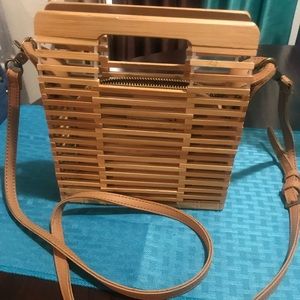 Brown Wooden Basket Bag...
